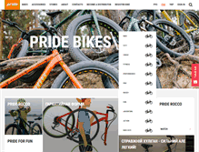 Tablet Screenshot of pridebikes.com